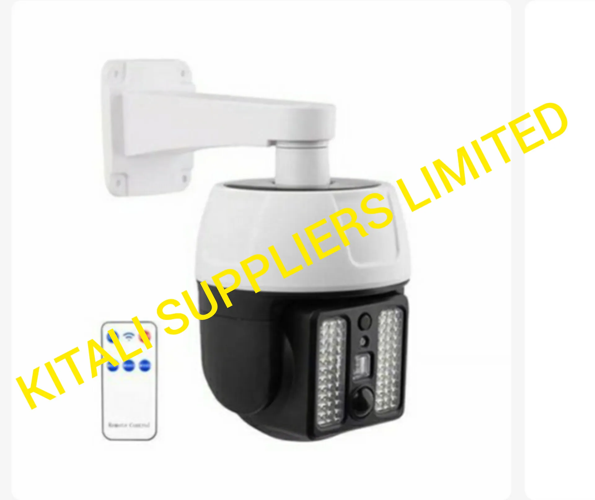 solar powered simulation monitoring dummy camera motion security sensor floodlight