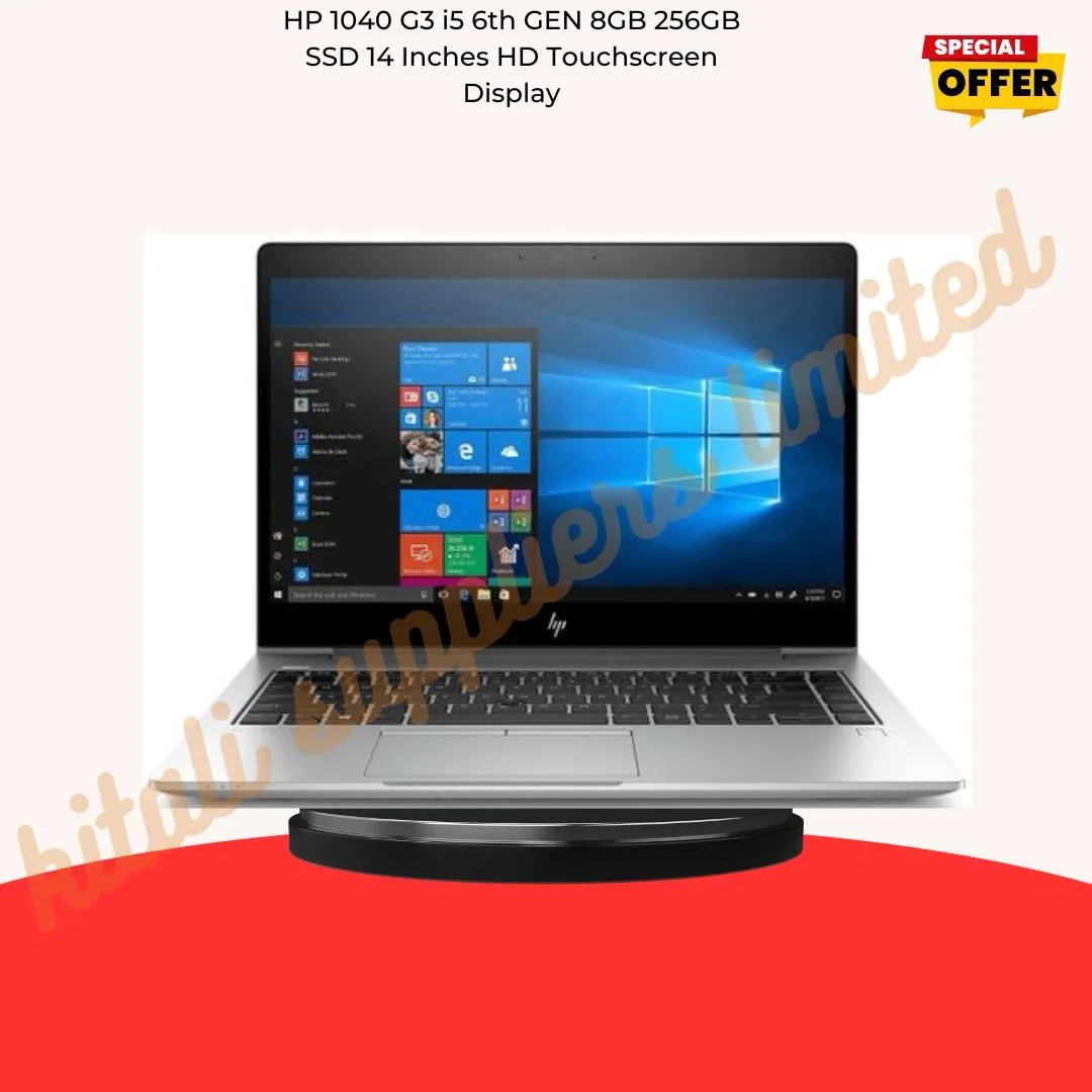 HP 1040 G3 i5 6th GEN 8GB 256GB SSD 14 Inches HD Touchscreen Display