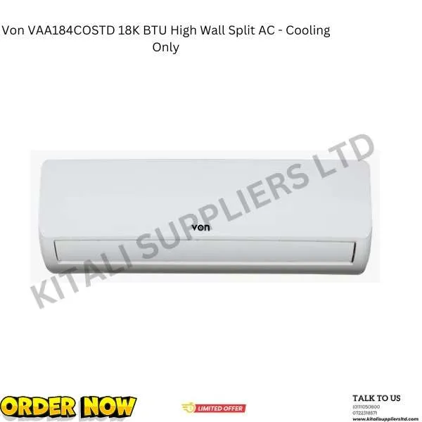 Von VAA184COSTD 18K BTU High Wall Split AC - Cooling Only