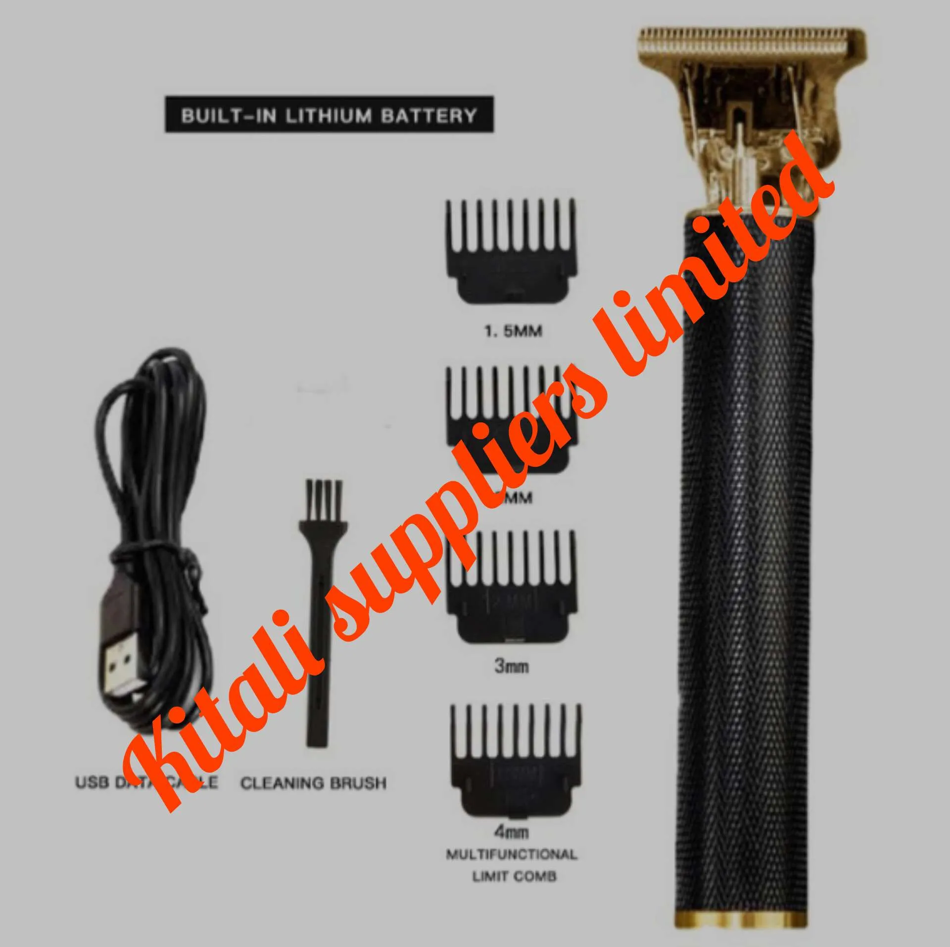 Hair clipper grid USB Rechargeable Electric Black