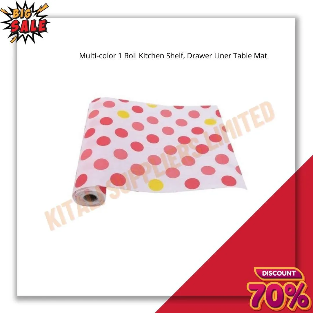multi colour roll kitchen shelf drawer liner table mat