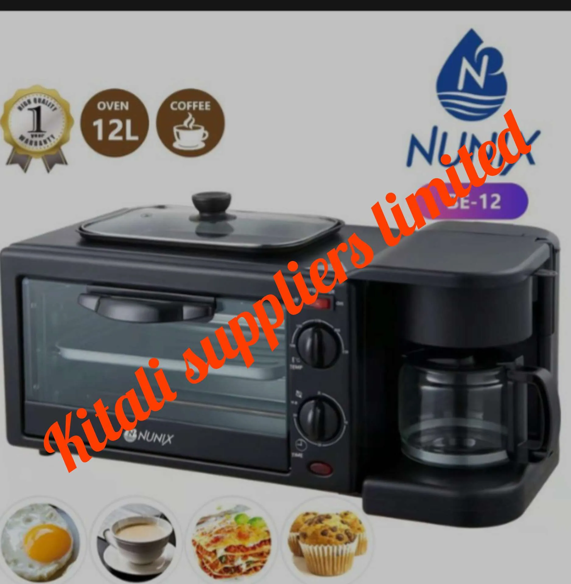 3 in 1 Breakfast maker ,Toaster Oven Coffee Maker