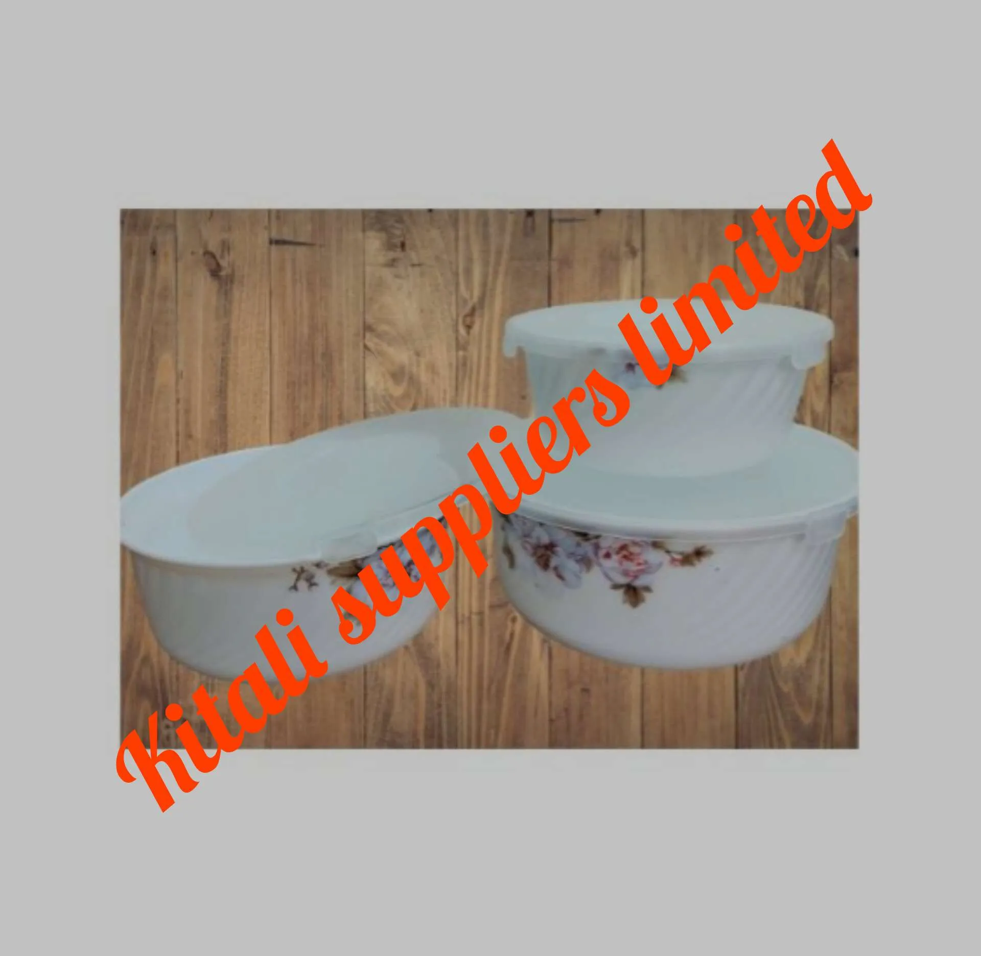 3 pcs white bowl set