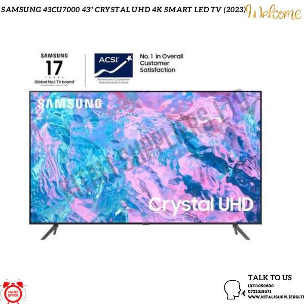 Samsung 43CU7000 43'' Crystal UHD 4K Smart LED TV (2023)