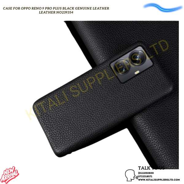 Case for OPPO Reno 9 Pro Plus Black genuine leather leather 