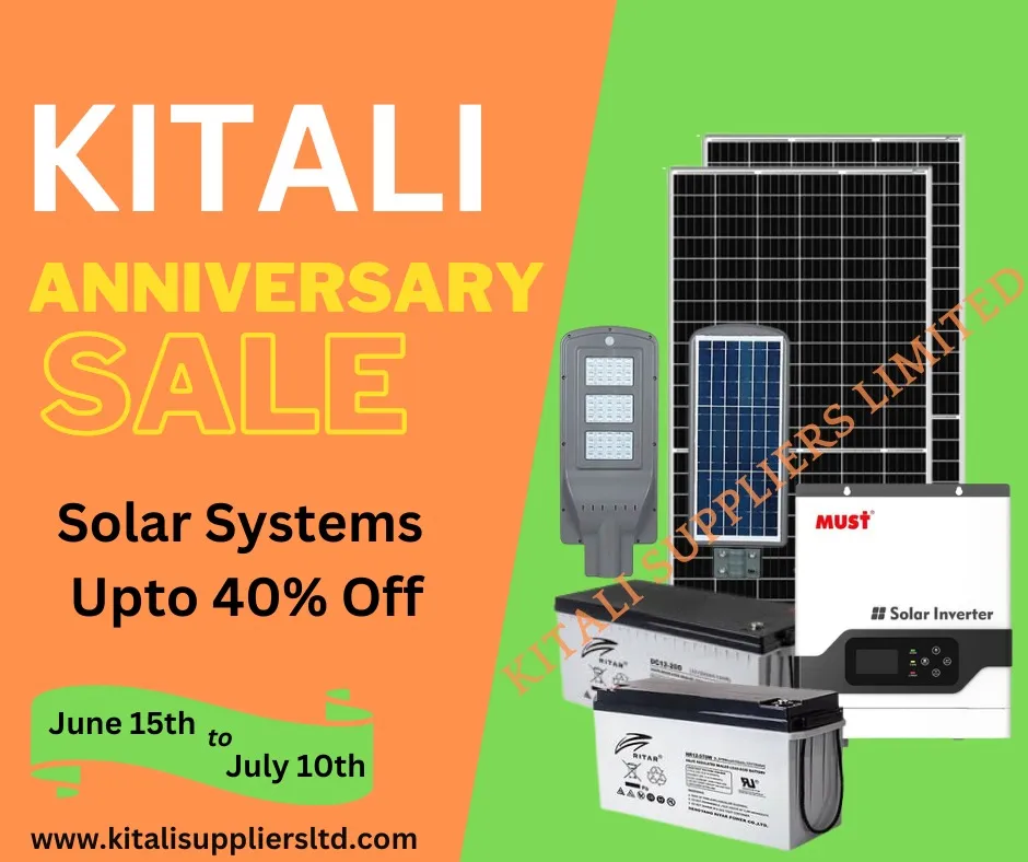 2pc Solar panel 300w , 2kva inverter 200ah Ritar batt