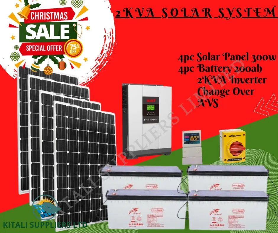 2kva solar system with 4pcs battery
