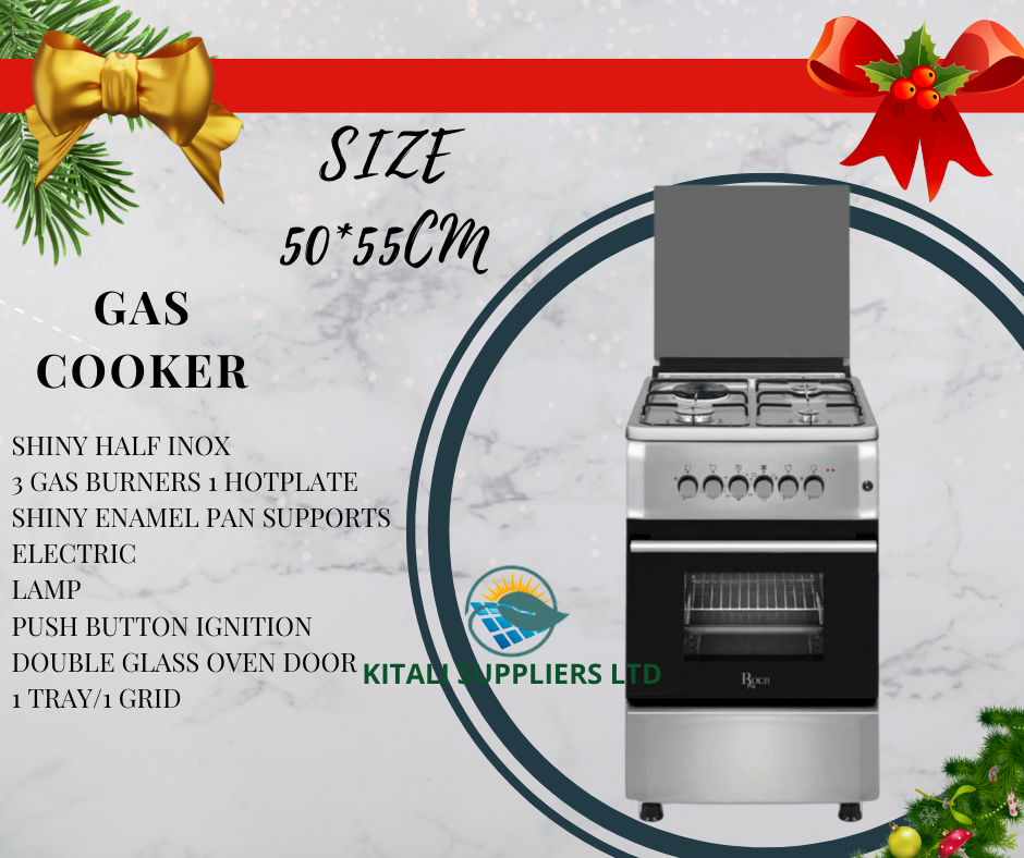 4 Burner Gas Cooker 3 GAS BURNERS 1 HOTPLATE