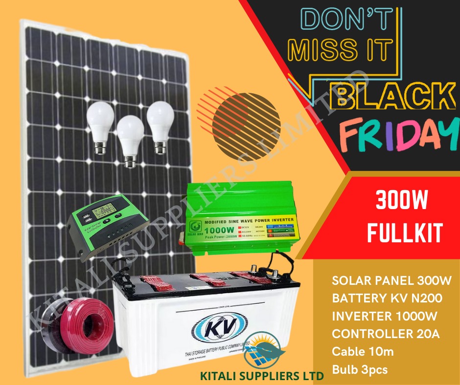 Commercial solar fullkit 300w with free 20amps digital solar controller