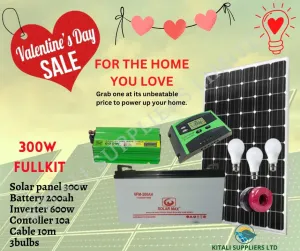 300w solar fullkit for valentine