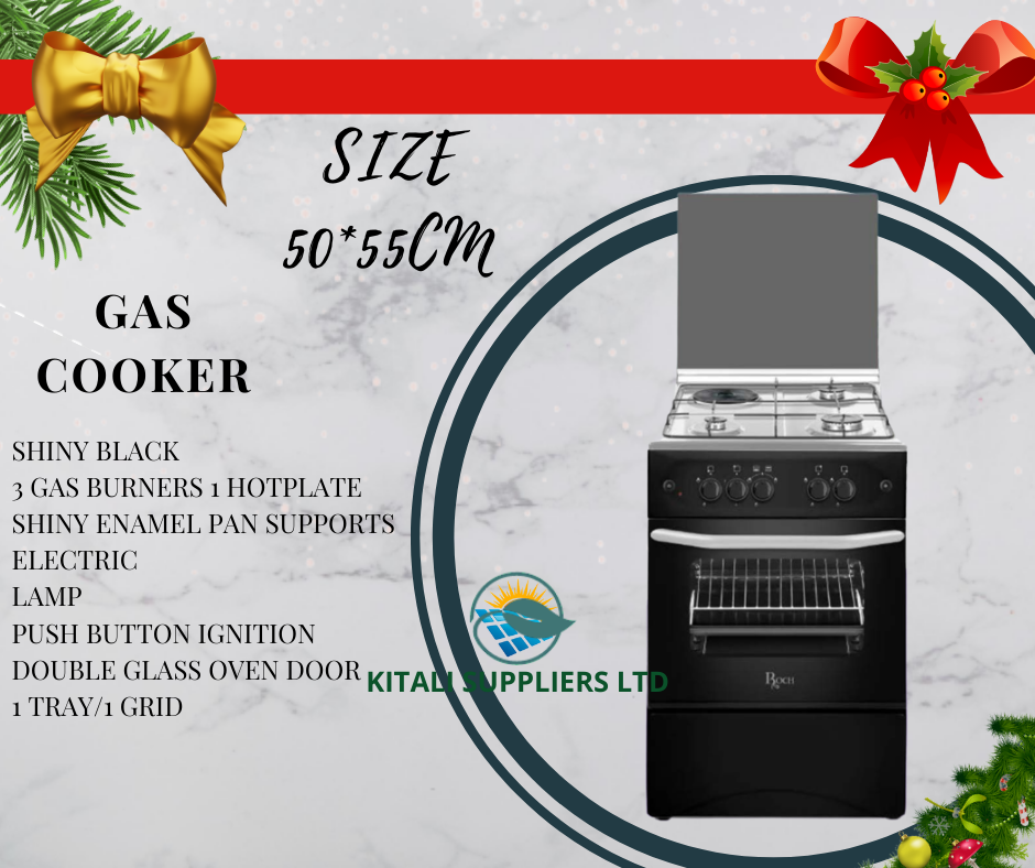 4 Burner Gas Cooker 3 GAS BURNERS 1 HOTPLATE