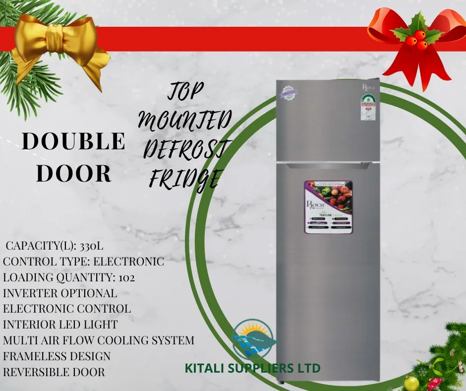 Roch RF-330-DT-B Double Door Refrigerator - 330Litres