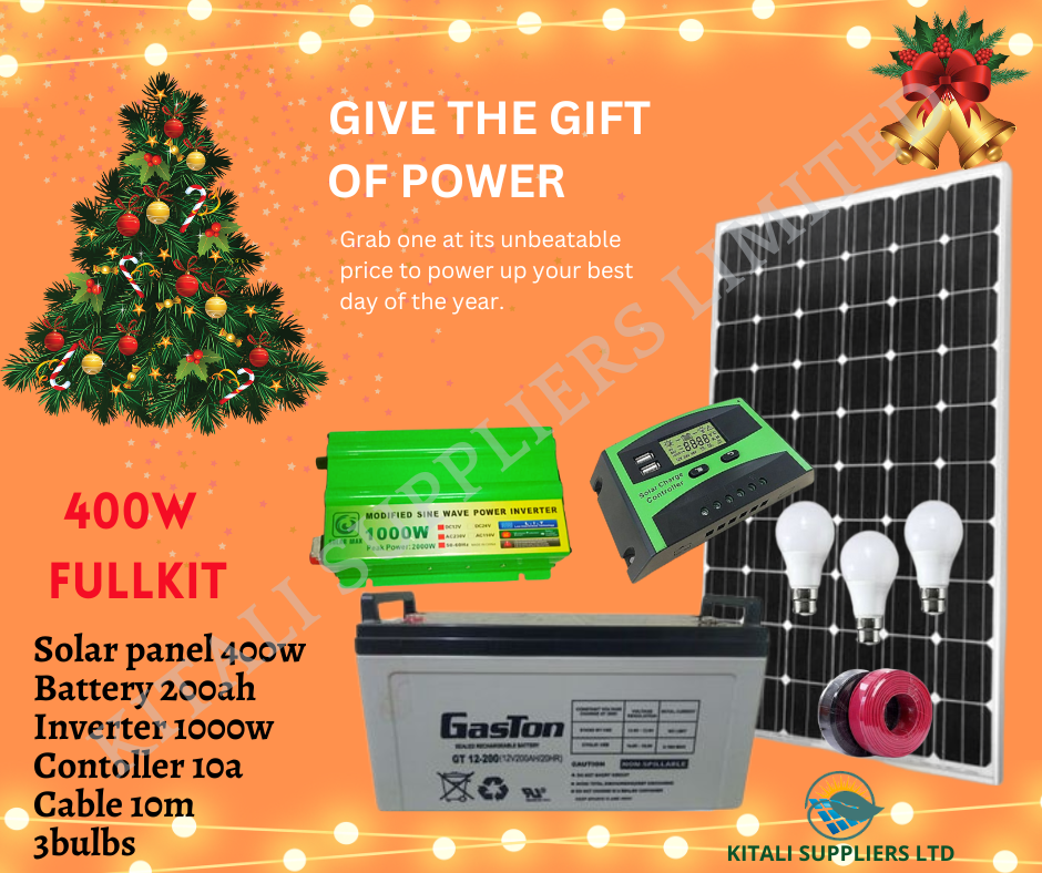 Solar fullkit 400w with Gaston battery 200ah