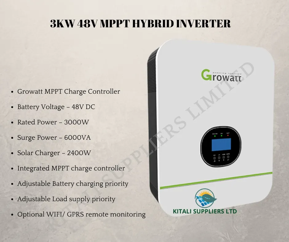 Growatt Hybrid inverter 3KW 48V MPPT