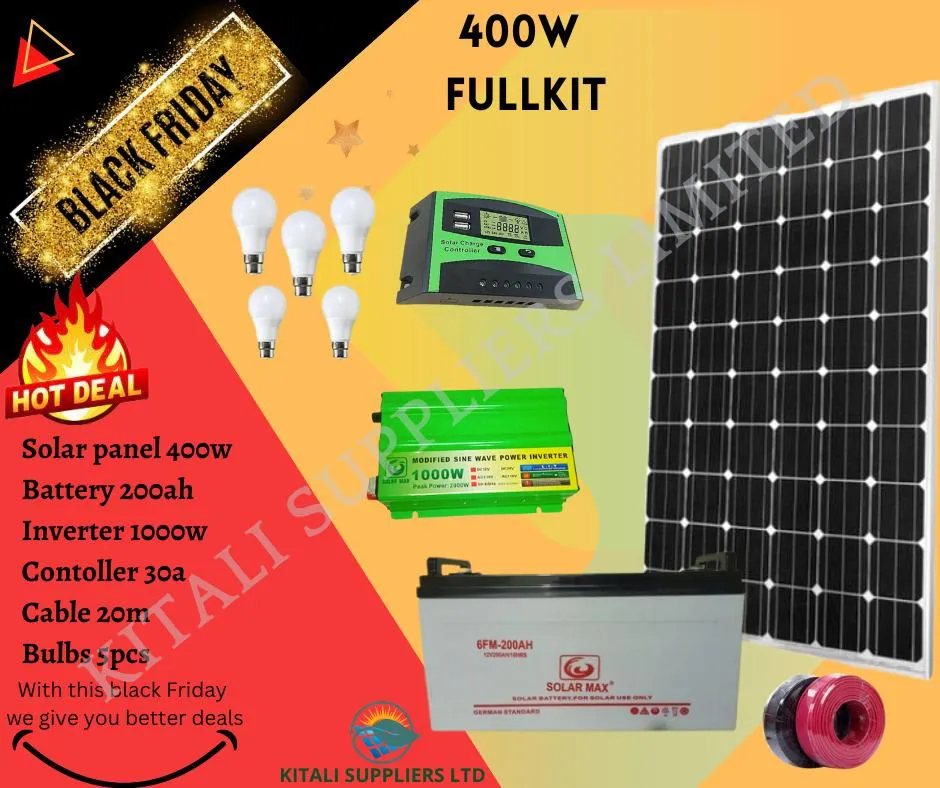 400w solar fullkit plus free 5pcs bulbs