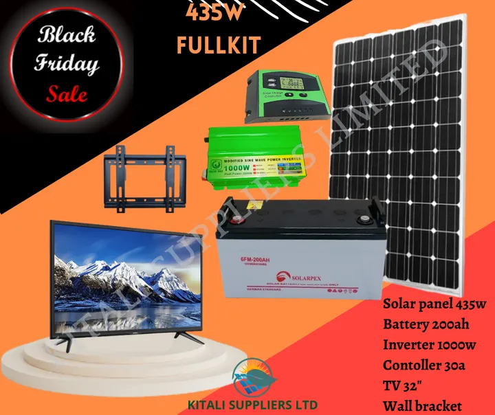 435W Solar panel fullkit + 200Ah SOLARPEX Battery 