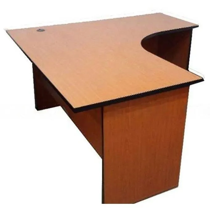 4FT Square L Shaped Office And Study Desks - Brown