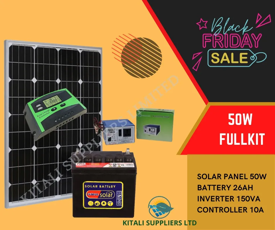 50w solar fullkit with chloride battery