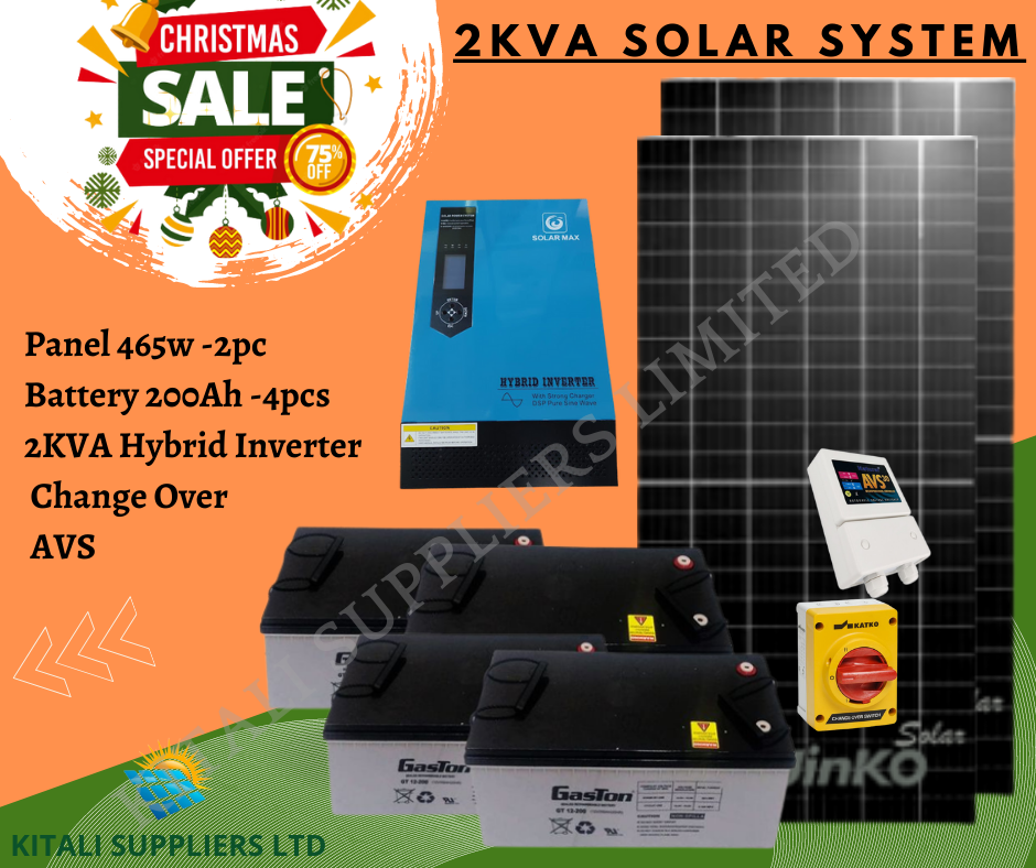 Jinko Solar 2kva solar system with Solarmax hybrid inverter