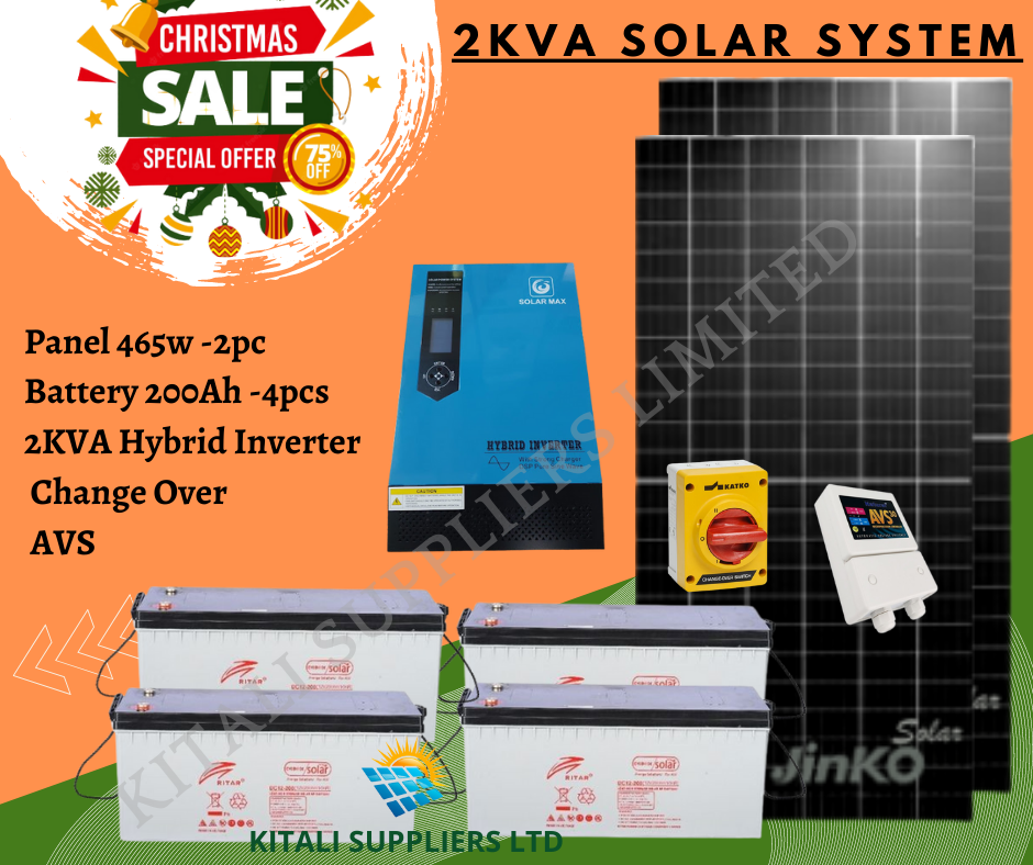 Jinko Solar 2kva solar system with Solarmax hybrid inverter