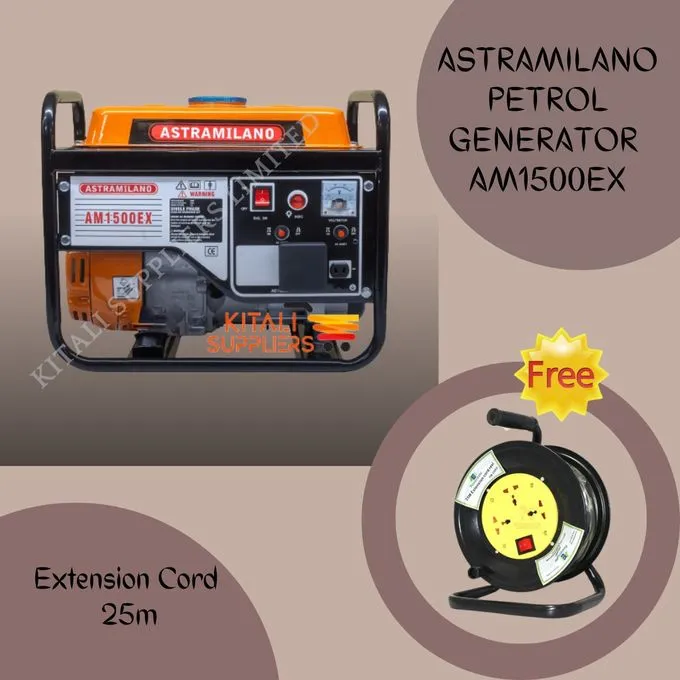 Astramilano Petrol Generator With Extension Cord