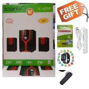 Iconix Digital Sub-woofer Icon-ix Speaker IC4209 System + Free Gifts