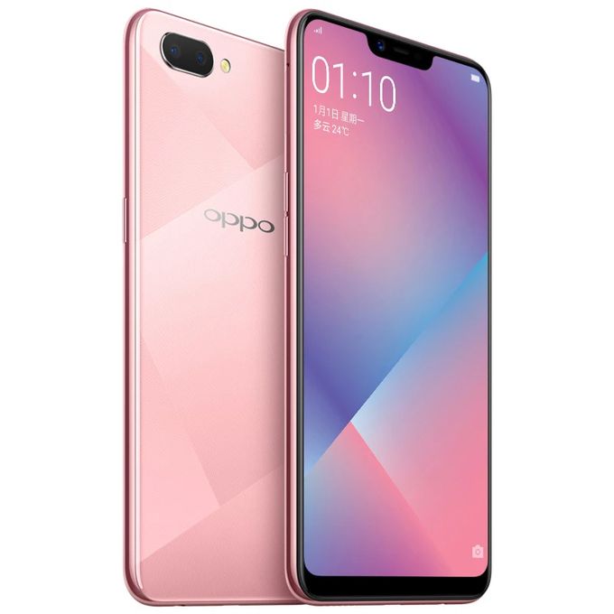 Oppo A3S 64GB + 4GBRAM - 4G LTE Dual SIM - 6.2-inch Display - Face Unlock（ Pink)