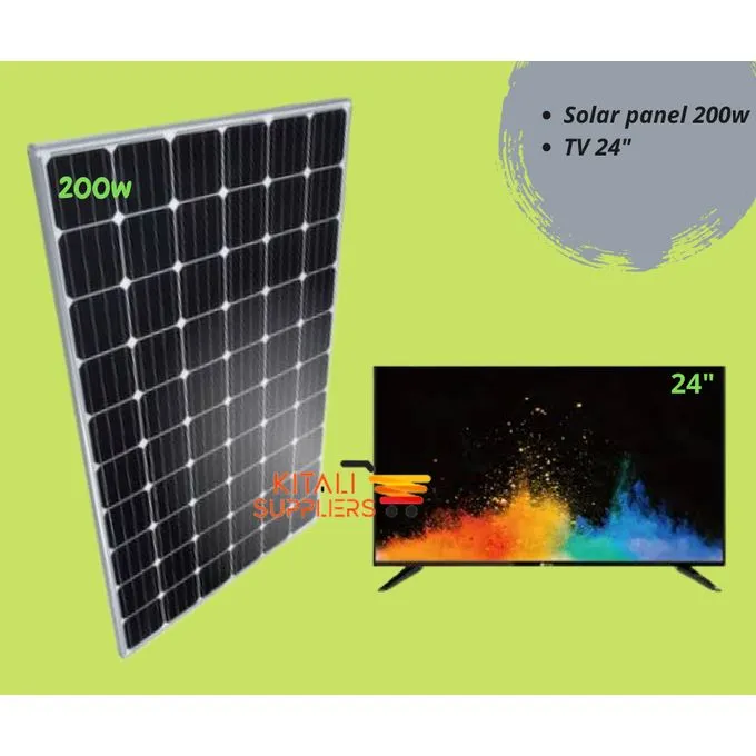 Solarmax 24” Digital TV + Solar Panel 200w Monocrystalline