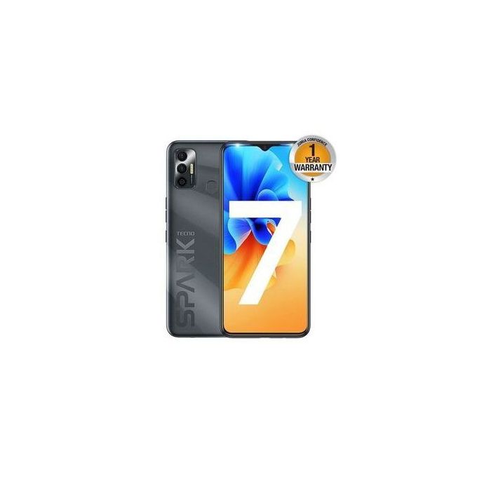 Tecno Spark 7, 6.5", 64GB + 3GB RAM (Single SIM), 5000mAh, Black