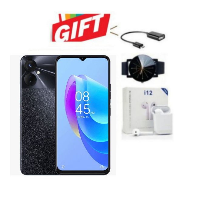 Tecno Spark 9 PRO,Disp 6.6" 128GB ROM+4GB RAM 50MP Dual SIM 5000mAh -Black + Gift