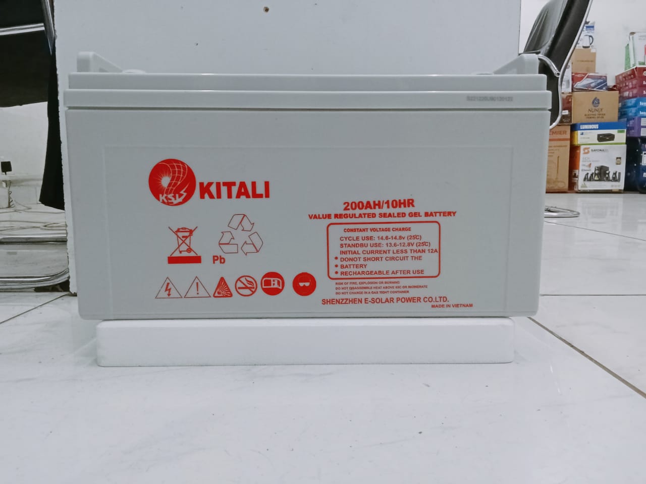 KITALI Battery 200a/10hr Dry cell Free Maintenance Gel battery