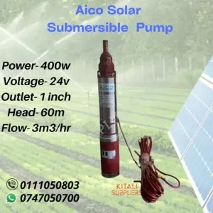 Aico submersible solar pump, 24v 60m head
