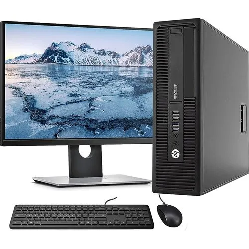 HP Refurbished EliteDesk 800 G1 Core I5 8GB RAM 500GB HDD 3.2GHz SFF Desktop + 19" Monitor