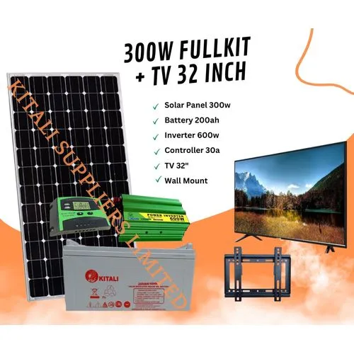 KITALI 300watts Solar Fullkit With 32 Inch Tv