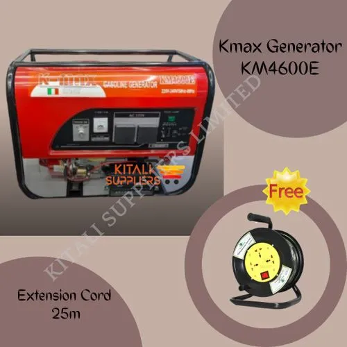 KMAX 2.4 Kva Petrol Generator With Key Start With Free Gift