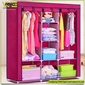 TC Pink Portable Wardrobe 3 Column