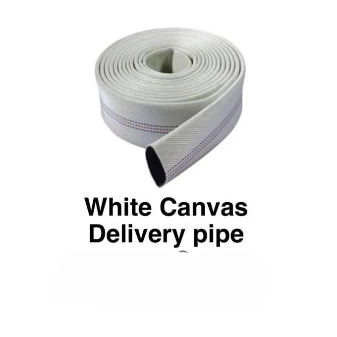 White canvas delivery pipes