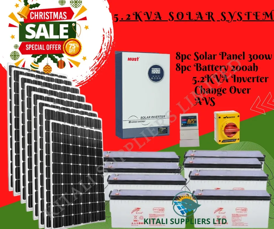 5.2 kva solar system mono for Christ mass