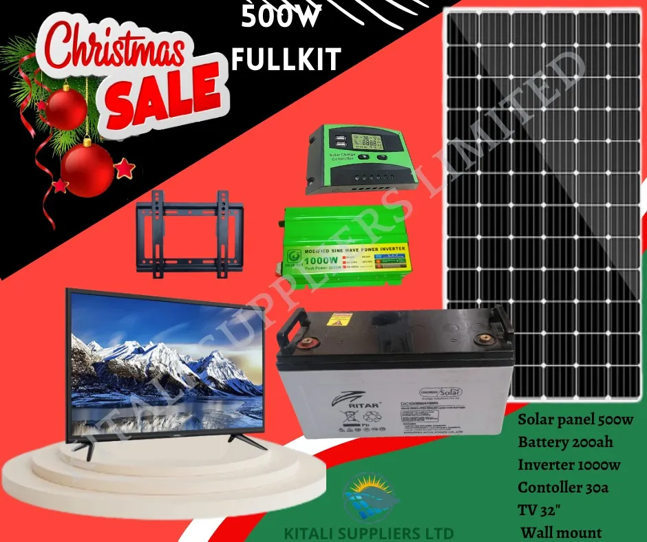 Solarmax 500w Solar Fullkit With Ritar Battery And Free 32 Inch Tv