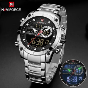 Naviforce Men's Dual Time 30M Water Resistant Wrist Watch