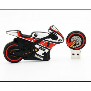 Flash Disk --16g Cartoon Silicone Motorcycle Black&red