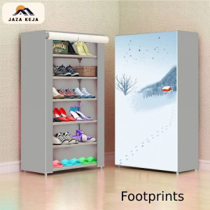 6 Layers Dustproof Shoe Rack for Home Dormitory Simple Assembled Shoes Storage Cabinet Space Saving Organizer Rack