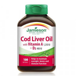 Jamieson Cod Liver Oil with Vitamin A + D3 100s