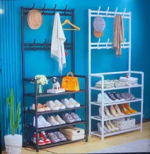 4 Tier Multifunctional Coat hanger & Shoe Rack