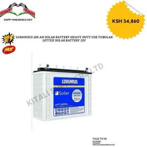 200ah tubular luminous solar battery