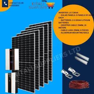 5pc 450W solar panel full kit