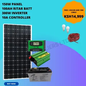 150W Solar fullkit system