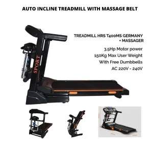 Auto incline Treadmill with massage belt