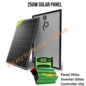 250W Solar Panel, 20a solar charge controller, Inverter 300w