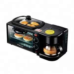Sokany 3 IN 1 Breakfast Maker- Coffee, Toast, Fly & Snacks Maker